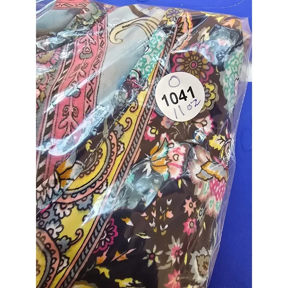 White Waves Bohemian Silk Blend Patchwork Maxi Dress Floral Paisley Tassel Blue - Picture 11 of 11